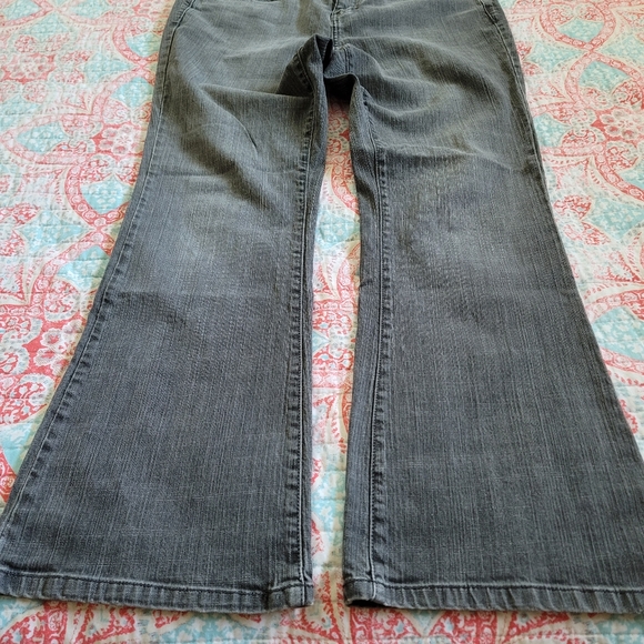 Calvin Klein Black Washed Flare Jeans - Picture 3 of 10